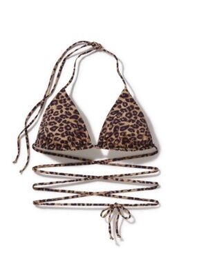 Inamorata Las Olas bikini wrap Top in Leopard sz small S